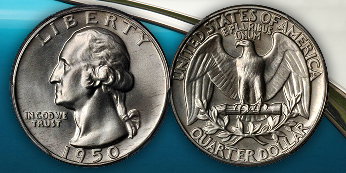 United States 1950 Washington Quarter Dollar Silver Proof Coin