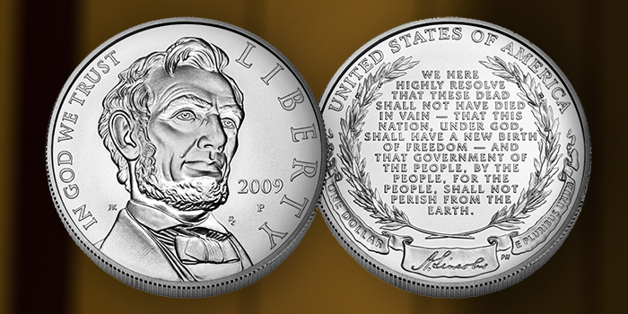 United States 2009 Abraham Lincoln Commemorative Silver Dollar