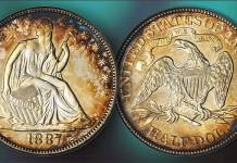 United States 1887 Liberty Seated Half Dollar