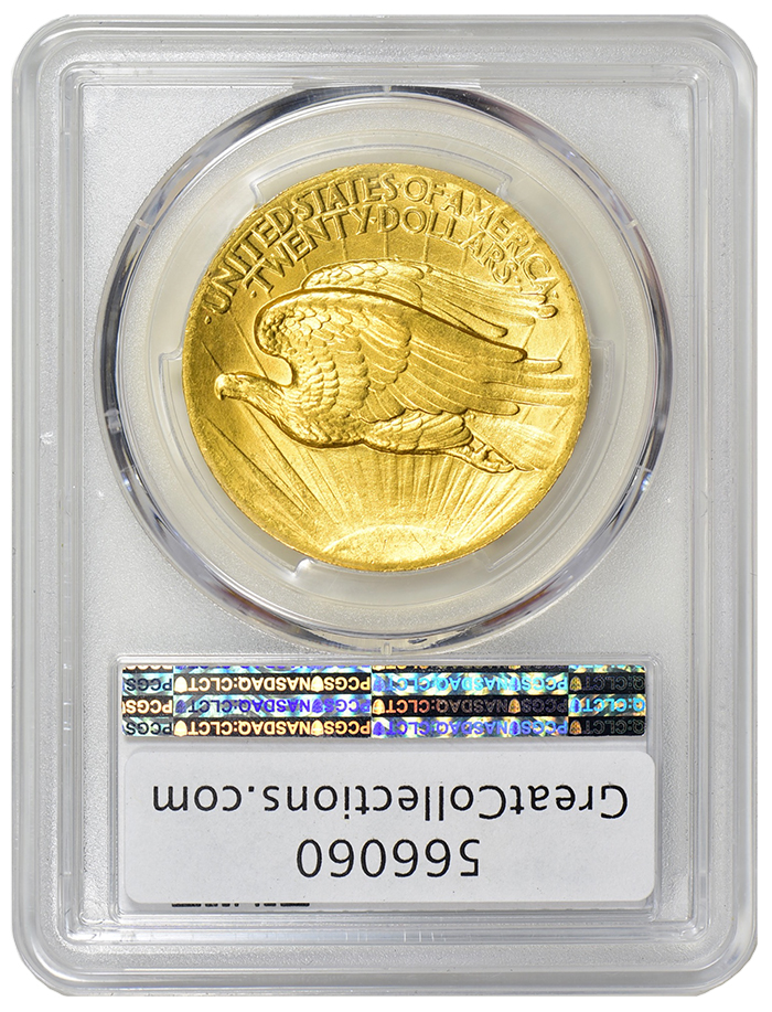 1907 Saint Gaudens $20 Gold Coin Wire Rim High Relief