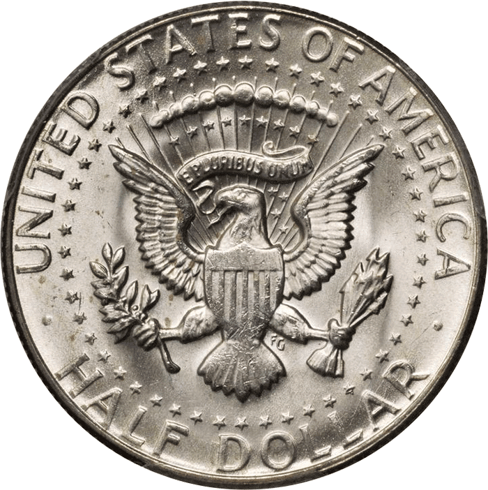 1969-D Kennedy Half Dollar Reverse