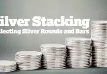 Silver Stacking : Collecting silver rounds and bars. Image: Adobe Stock.