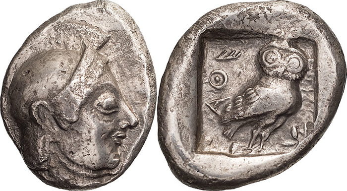 Tetradrachm c. 520-500 BC, Athens