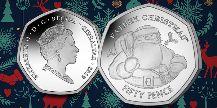 Pobjoy Mint- Father Christmas Fifty Pence 2018