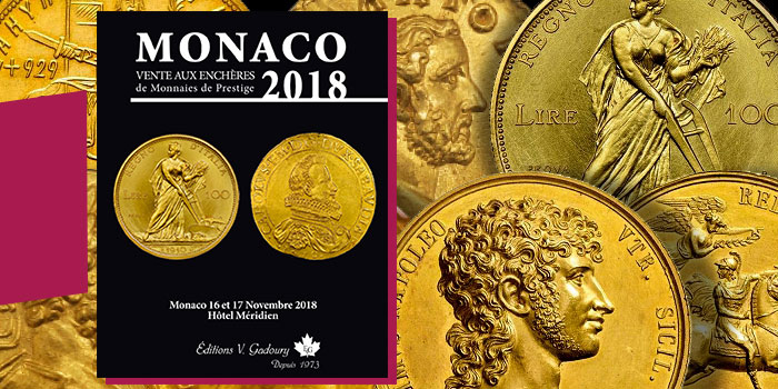 Monaco 2018 Coin Auction Éditions Victor Gadoury