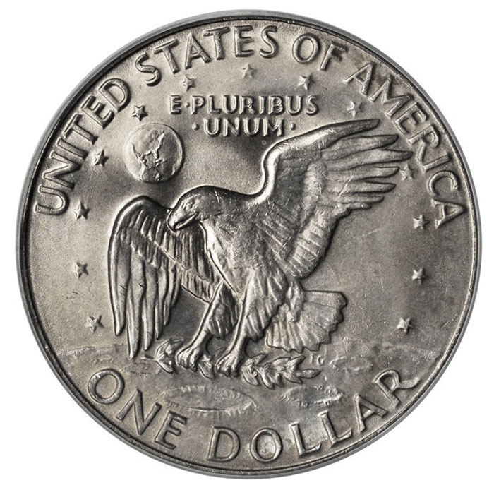 United States 1978 Eisenhower Dollar,Turtle Shell Drawing