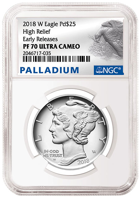 2018-W Palladium Bullion Coin PF 70 NGC