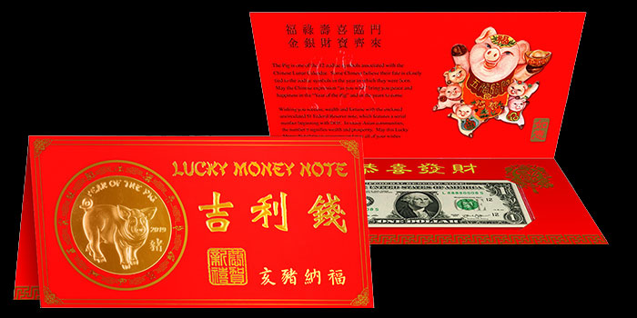 Test Note COMM China 100 Yuan Fancy Bill UNC 2019 Pig Zodiac New Year 