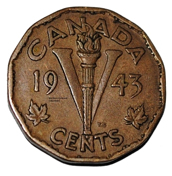 World War II tombac nickels of Canada