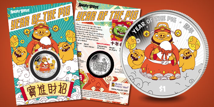 Angry Birds - Year of the Pig - 2019 Coin - Pobjoy Mint
