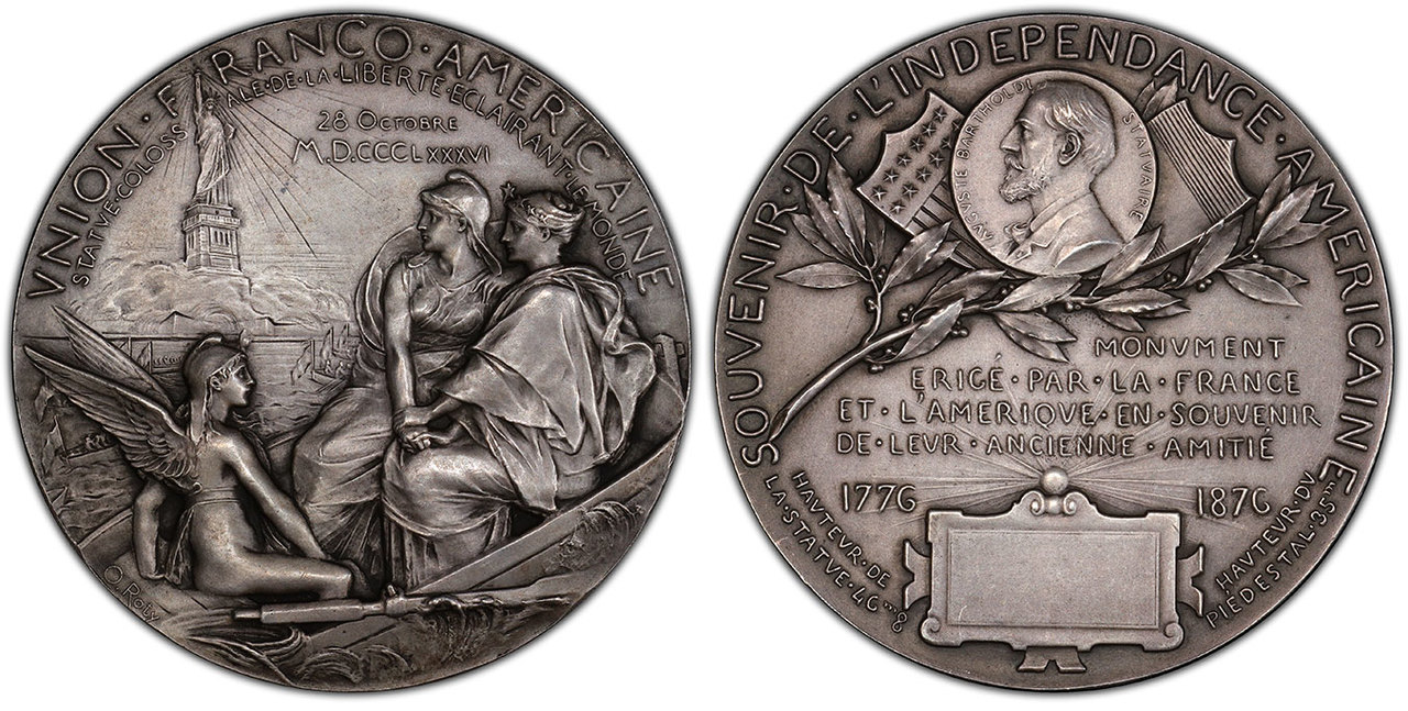 FRANCE. 1886 AR Medal by O. Roty. Images courtesy Atlas Numismatics