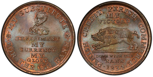 Hard Times Tokens. Images courtesy Blanchard & Company