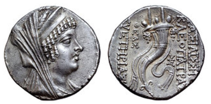 Cleopatra Thea Eueteria AR Tetradrachm