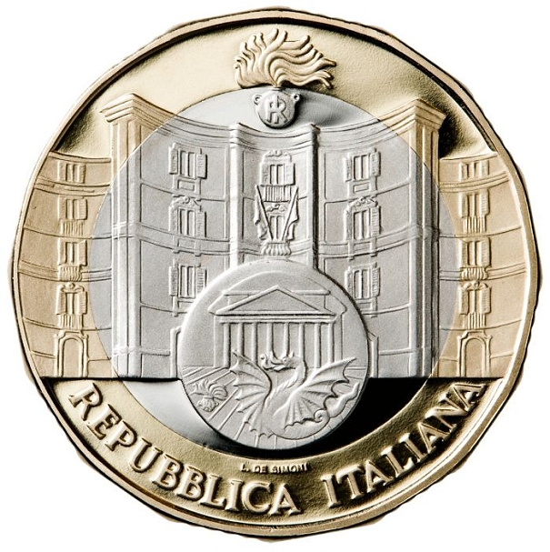 Italy 2019 5 Euro bimetallic Carabinieri anniversary commemorative coin. Image courtesy Italian Mint