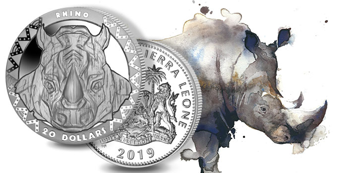 Rhino Sierra Leone Coin - Pobjoy Mint