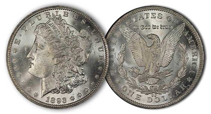 1893-CC $1, PCGS MS65 CAC