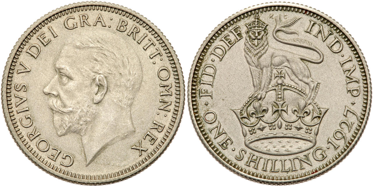 GREAT BRITAIN. George V. (King, 1910-1936). 1927 AR Shilling. NGC pr66 Matte. Images courtesy Atlas Numismatics