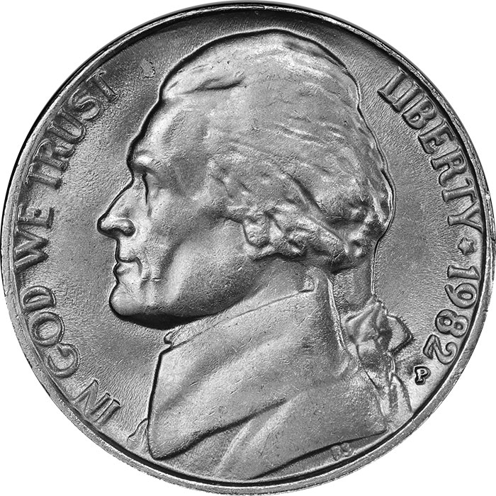 United States 1982-P Jefferson Nickel
