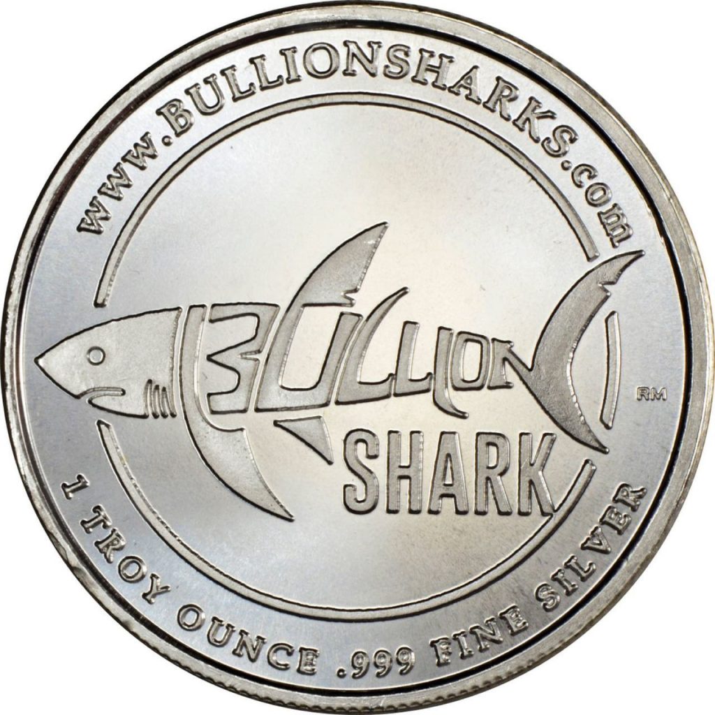 1oz Silver Round Bullion Shark