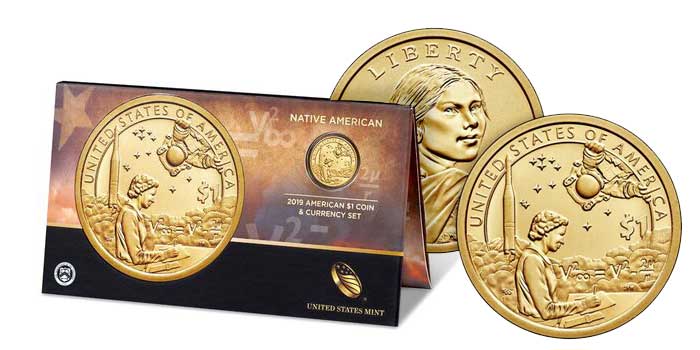2018 PD  2 Coins $1 Native American Mint Bags 