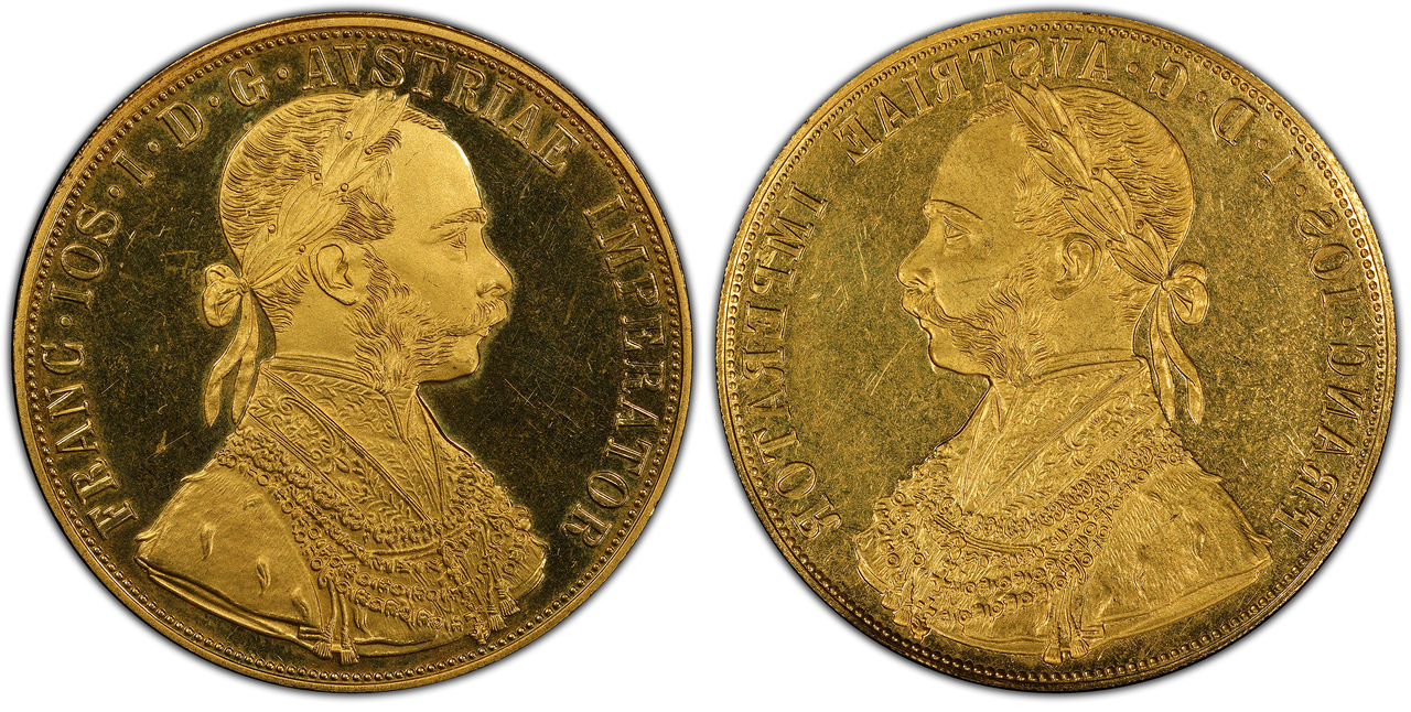 AUSTRIA. Franz Joseph I. (Emperor, 1848-1916). (1872-1915) AV 4 Ducat. Images courtesy Atlas Numismatics