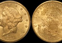 1885-CC $20.00 PCGS MS60. Images courtesy Doug Winter Numismatics
