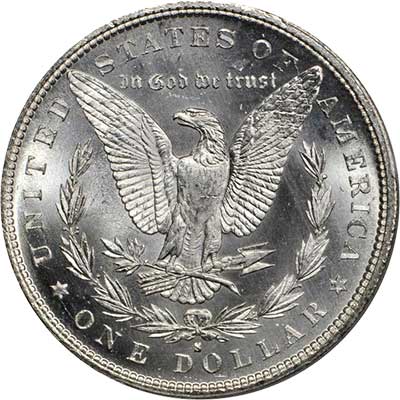 1887-S Dólar Morgan Reverso