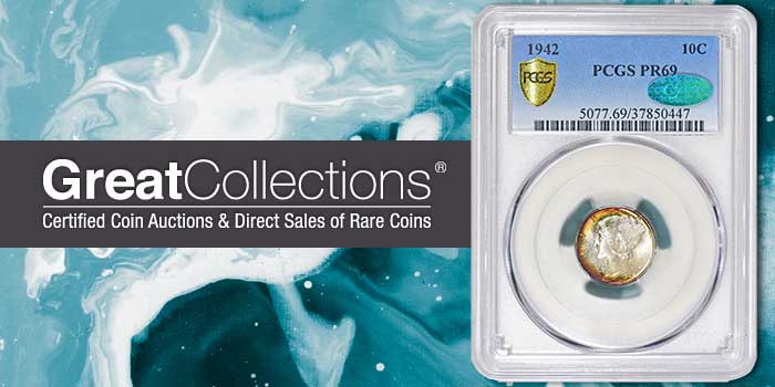 Monster Toner PR-69 1942 Mercury Dime Sets Price Record at GreatCollections.com