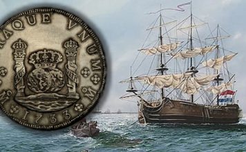 Pillar Dollar Coin Coveted by US Collectors Recovered From Rooswijk Shipwreck