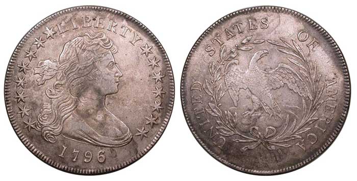 1797 off-center bust counterfeit