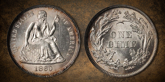 United States 1860 Seated Liberty Dime