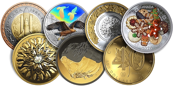 2020 Coins from the Royal Canadian Mint.