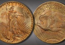 United States 1923 Saint-Gaudens $20 Double Eagle Gold Coin