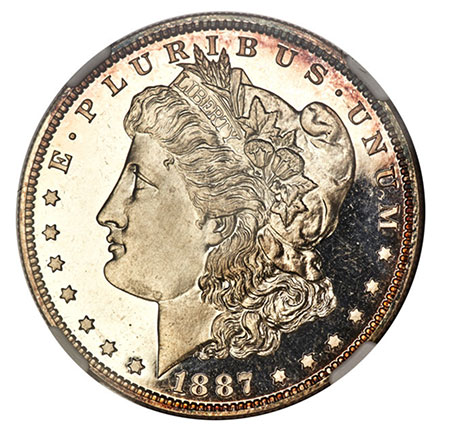 1887 Morgan Dollar PF68 Ultra Cameo - NGC. Image Credit: Heritage Auctions
