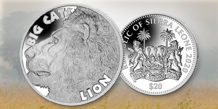 First Coin in 'Big Cats' High Relief 2 oz Silver Series Features the Lion