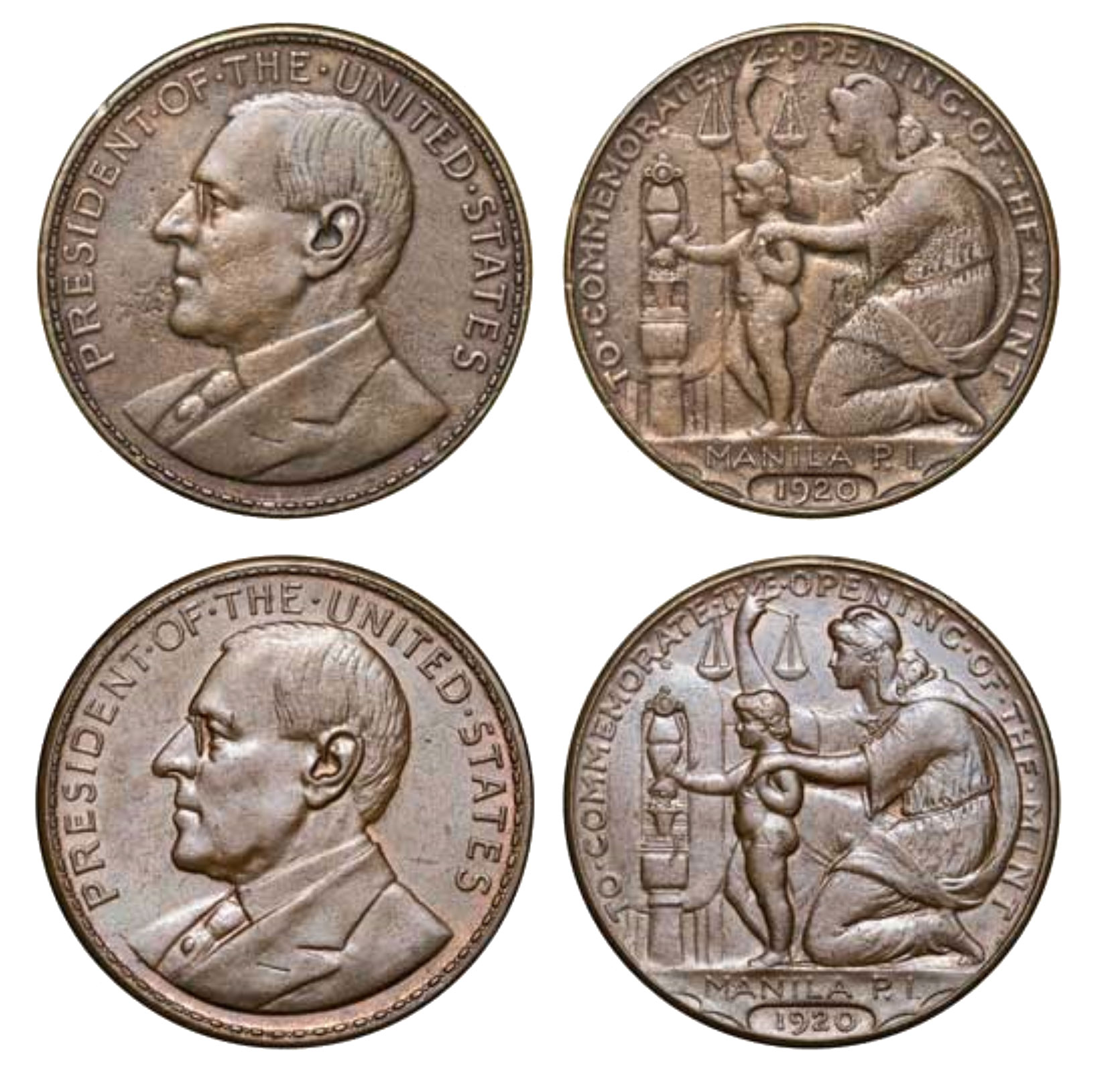 The counterfeit (top) exhibits "mushy" details and pitted surfaces. Genuine pieces exposed to saltwater damage should still exhibit hints of mint luster in the recesses.