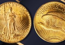 United States 1924 Saint-Gaudens $20 Double Eagle Gold Coin