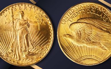 United States 1924 Saint-Gaudens $20 Double Eagle Gold Coin