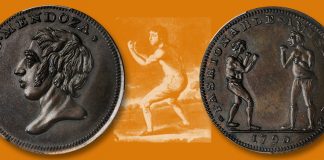 Daniel Mendoza on Conder Token circa 1790. Images courtesy Stack's Bowers Auction