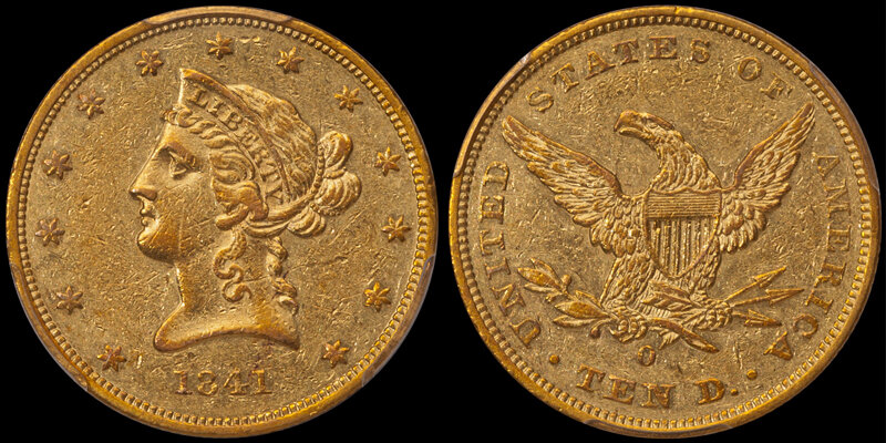 1841-O $10.00 PCGS EF45. Images courtesy Doug Winter Numismatics