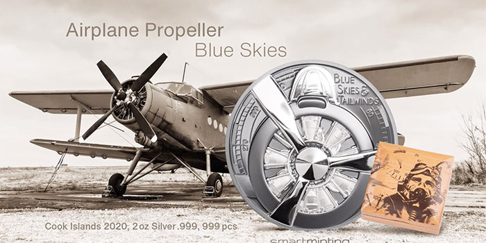 Blue Skies and Tailwinds From CIT on Proof High Relief Propeller Coin