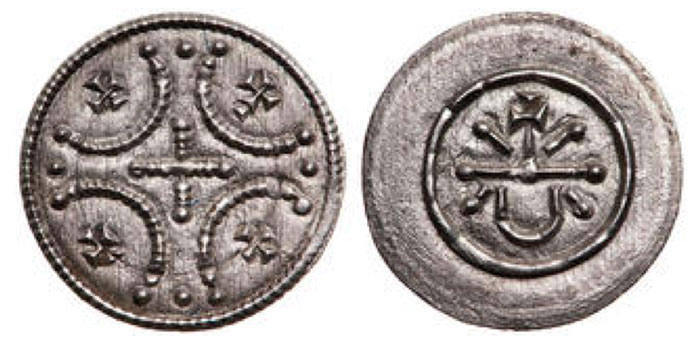 Géza II. (1141-1162) denár C.I.: 126 H.: 148 ÉH: 69 Ag 0,19 g good EF