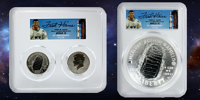Limited Edition Apollo 13 Coins With Astronaut Autograph