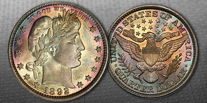 Superb Gem 1892 Barber Quarter: Stack's Bowers Direct Coin of the Week