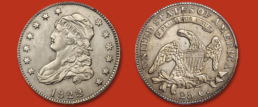 Historic Browning Plate 1823/2 Quarter in Stack's Bowers June 2020 Auction