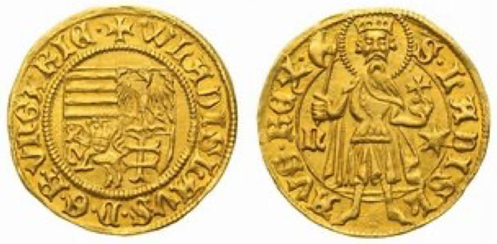 I. Ulászló (1440-1444) Gold florin C.II.: 140 H.: 597 ÉH: 466/g P.: F1-7 (Au) 3,47 g Starting Price: 2500 EUR