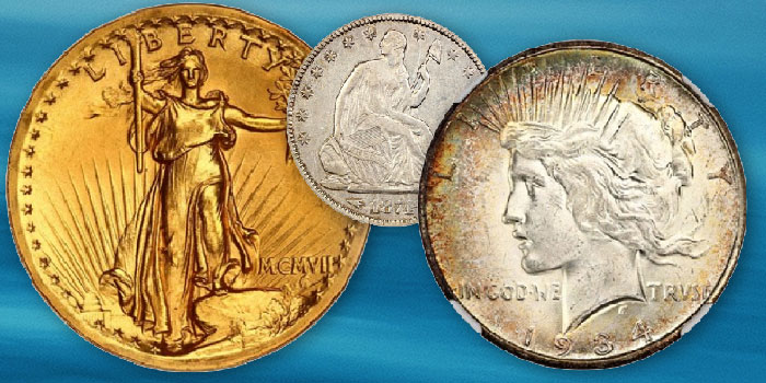 Key Peace Dollar, High Relief Saint at David Lawrence Rare Coins