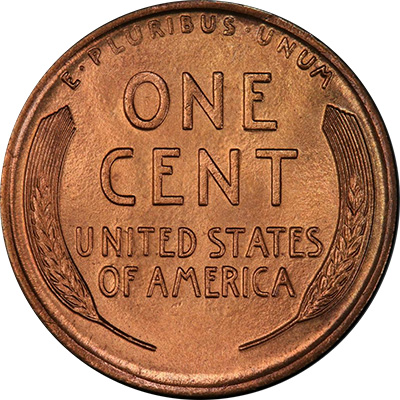 1911-D cent reverse