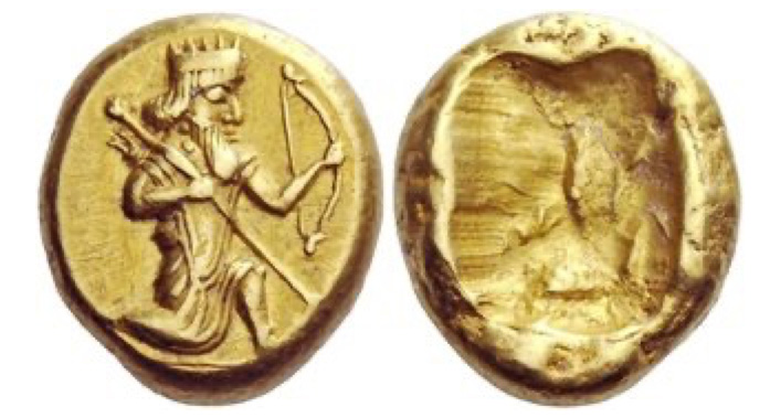 Kings of Persia, time of Darius I to Xerxes I. Daric circa 500-485