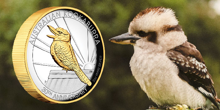 Perth Mint Coin Profiles - Australia 2020 Kookaburra 2oz Silver Proof Gilded High Relief Coin